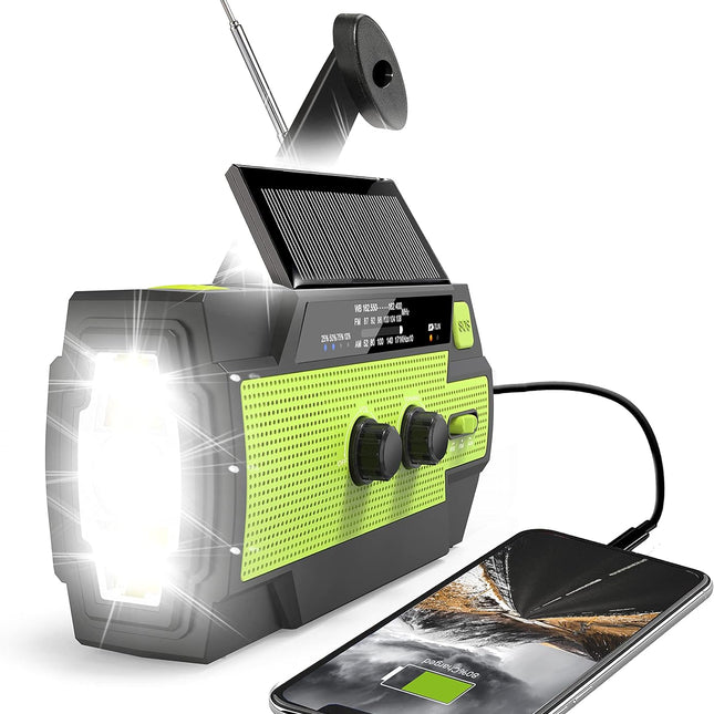 NOAA Weather Radio, Emergency Radio with Hand Crank and Solar Charging
