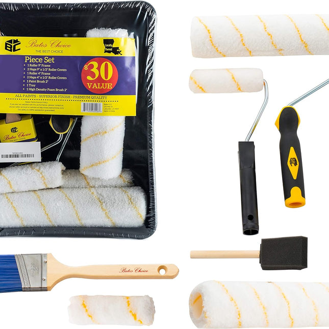 Paint Roller Kit with Tray and 4 Roller Covers