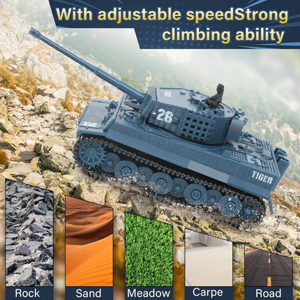 RC Tank for Kids, Military Tank Toy with Sound and Recoil Effects – image 9