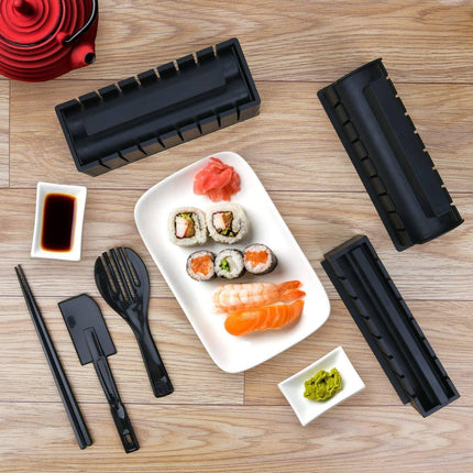 Sushi Roller, Round Sushi Mold with Cutting Grooves for Even Rolls