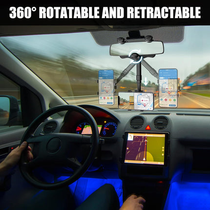 Car Phone Holder for Rearview Mirror, Rear View Mirror Mount with 360 Rotation – image 4