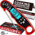 Instant Read Meat Thermometer, Digital Thermometer with Probe, Backlit Candy Thermometer for Grilling and Frying