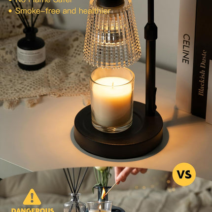 Candle Warmer Lamp with Timer, Dimmable Electric Candle Warmer