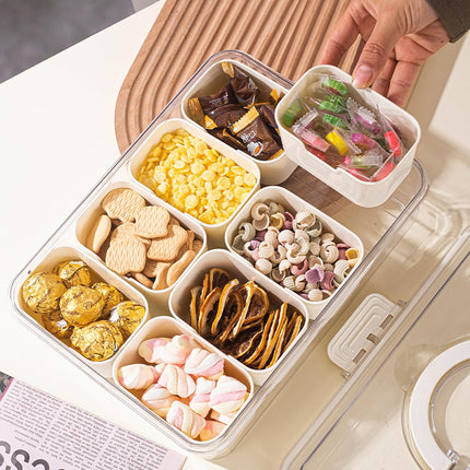 Divided Serving Tray with Handle, 8 Compartment Snack Tray – image 8