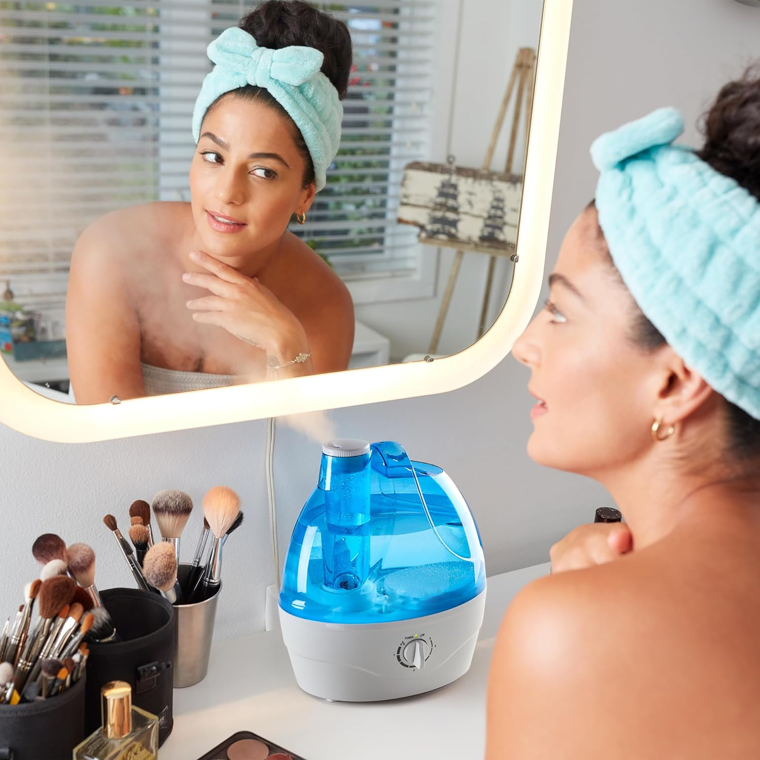 Tuzwa Cool Mist Humidifier – 2.2L Ultrasonic Humidifier with 360° Nozzle, Adjustable Mist, 24+ Hour Runtime & Auto Shutoff