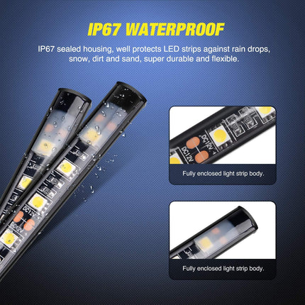 LED Light Strip for Truck Bed 60 Inch 3 Pack, Truck Bed Lights 12V 5050 SMD LED Strip with Switch – image 4