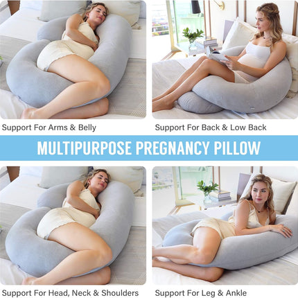 Pregnancy Pillow, C Shaped Full Body Pregnancy Pillow – image 6