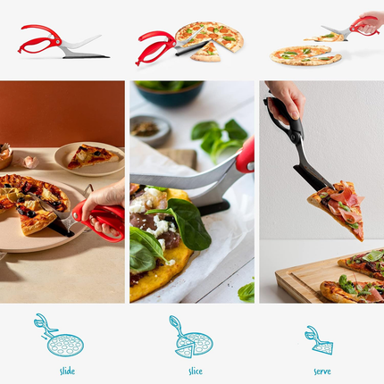 Pizza Scissors with Server, Pizza Cutter with Spatula