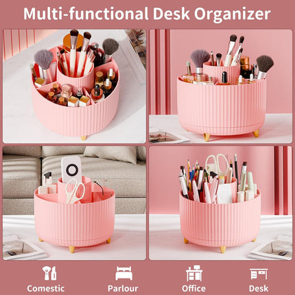 Rotating Makeup Organizer, 360 Cosmetic Organizer with 5 Compartments – image 8