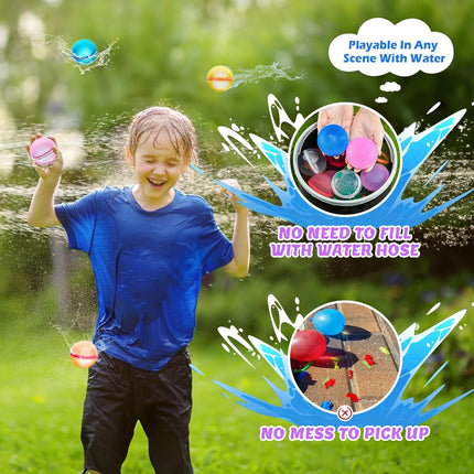 Refillable Magnetic Water Balloons with Micro Magnets, Self Sealing Water Fight Balloons – image 4