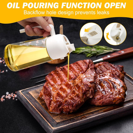 Olive Oil Sprayer Bottle 2 Pack, Oil Spray Bottle for Cooking and Salad