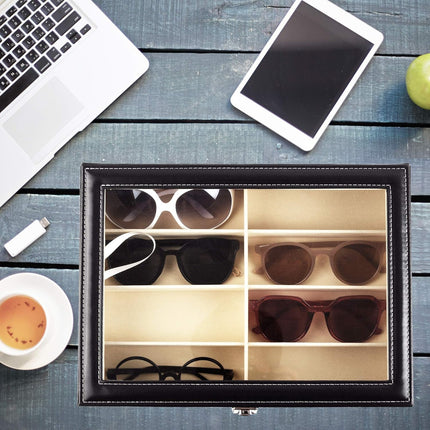 Glasses Display Case, Leather Sunglasses Storage Box – image 7