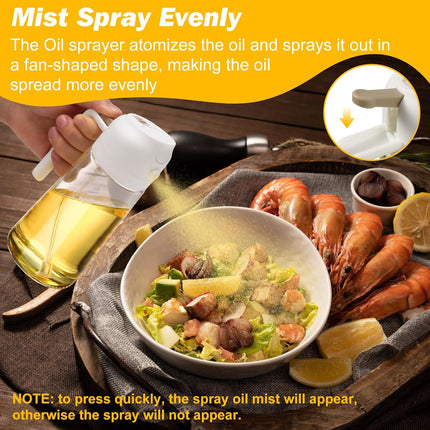 Olive Oil Sprayer Bottle 2 Pack, Glass Olive Oil Dispenser with Pour Spout – image 6