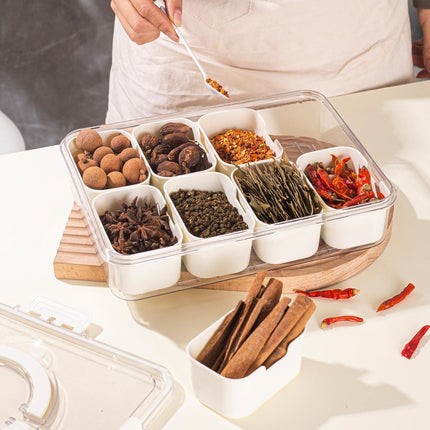 Divided Serving Tray with Handle, Plastic Serving Tray for Party Snacks – image 7