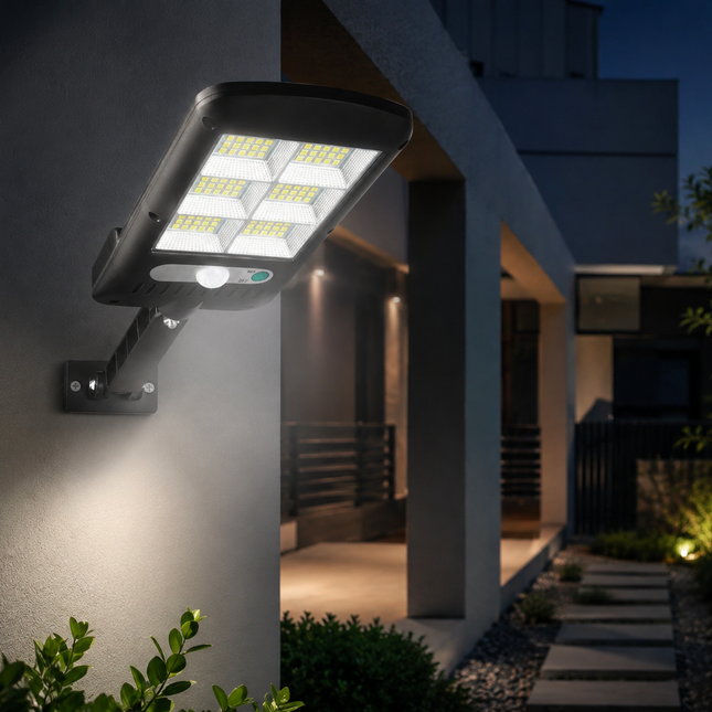 Solar Lights Outdoor Waterproof, Solar Motion Sensor Light with Remote, IP65 Solar Garden Lights for Yard and Patio