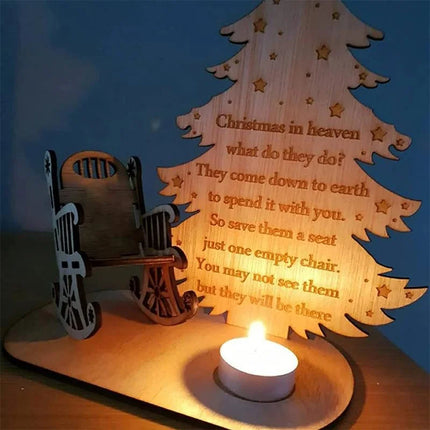 Personalized Christmas Ornament, Remembrance Gift with Rocking Chair and Candle Holder – image 6