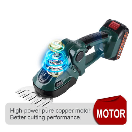 Cordless Hedge Trimmer with 2 Batteries, Grass Trimmer 2 in 1 for Lawn and Garden – image 5