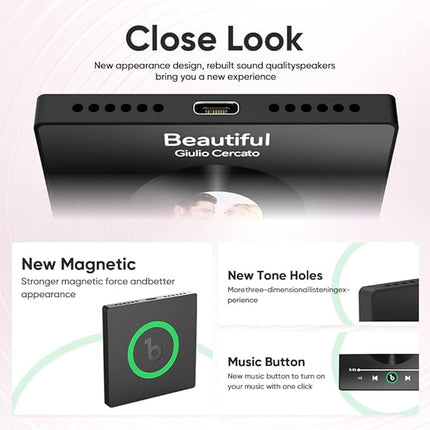 Magnetic Music Player, Fridge Music Player with Rechargeable Magnetic Speaker and Stereo Sound – image 6