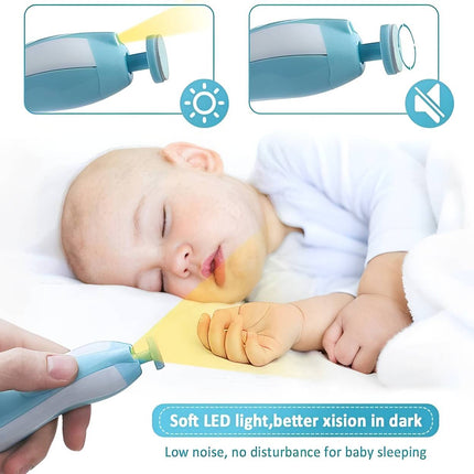 4 Speed Quiet Nail Trimmer, Newborn Nail Trimmer Electric with LED Light – image 6