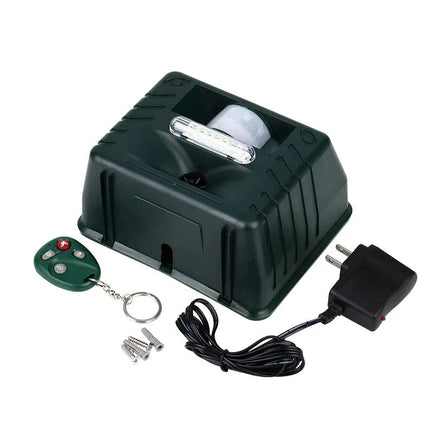 Solar Ultrasonic Bird Repeller for Woodpeckers, 15 to 20kHz, Flashing Lights, 170 Degree Outdoor Deterrent