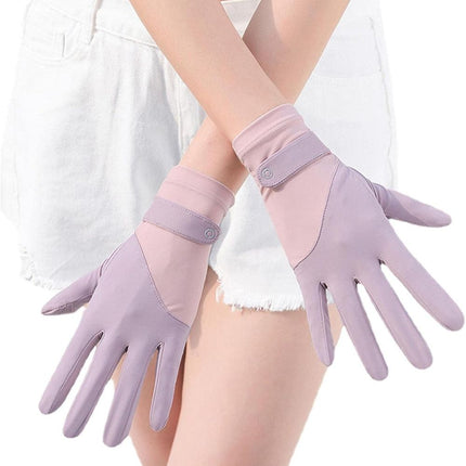 Womens UV Sun Protection Driving Gloves Breathable Ice Silk Touchscreen Anti Slip Summer Sunblock Gloves for Women