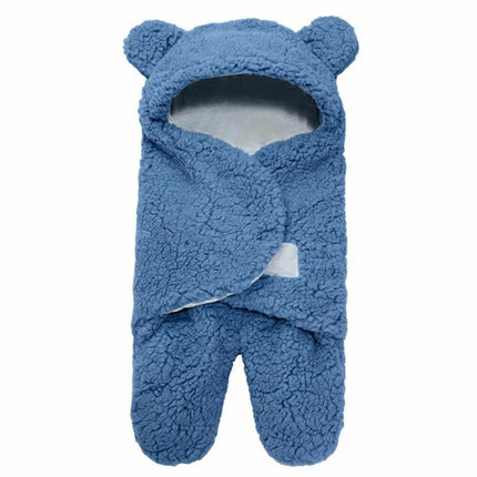 Baby Swaddle Sleeping Bag with Bear Hoodie, Newborn Swaddle Wrap, Hooded Newborn Sleeping Bag – image 7