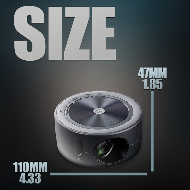 Portable Projector 1080P, Mini Projector with Built In Speaker