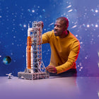 3601 Piece Space Rocket Model Building Set with Retractable Launch Tower and Display Stand