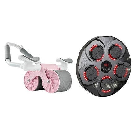 Wall Mounted Music Boxing Machine, Bluetooth Reaction Light Punching Trainer with Adjustable Speed and Modes, No Drill Home Setup