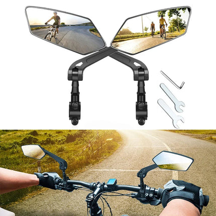 Bike Mirrors 2 Pack, Bicycle Rear View Mirror for Handlebars