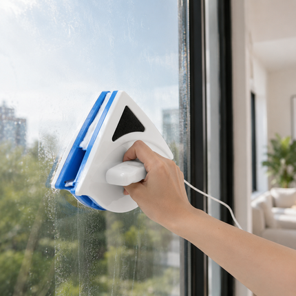 Tuzwa Magnetic Window Cleaner – Double-Sided Glass Cleaning Tool for Simultaneous Indoor & Outdoor Window Cleaning