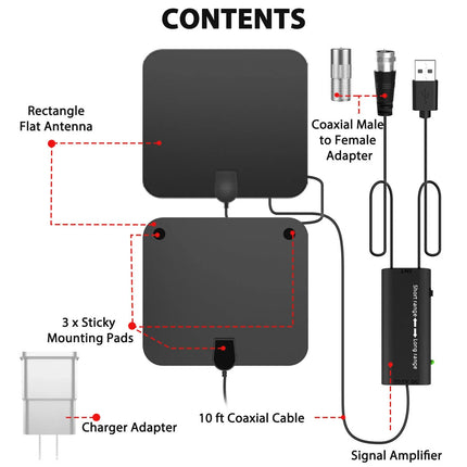 Amplified Digital Antenna with 10 ft Coax Cable – image 8