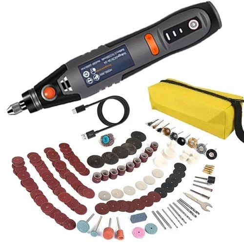 Cordless Engraving Pen, Rotary Tool with 3 Speeds and 9 Attachments, Wood Carving Tool for Jade and Metal