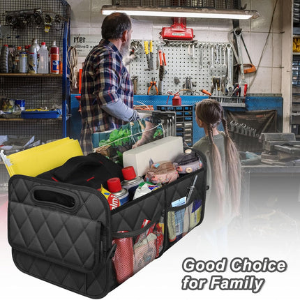 Car Trunk Organizer Foldable with Adjustable Compartments, SUV Trunk Organizer Waterproof with Pockets – image 6