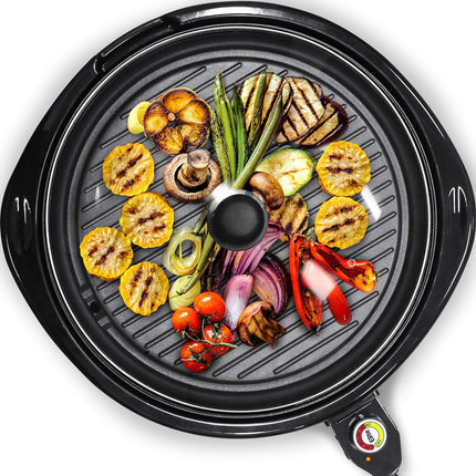 BBQ Grill for Indoor Use, Smokeless Electric Grill with Adjustable Thermostat