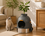 Tuzwa Extra Large Enclosed Cat Litter Box | Semi-Closed High-Sided Litter Tray with Odor Control | Easy-Clean Cat Toilet for Indoor Cats