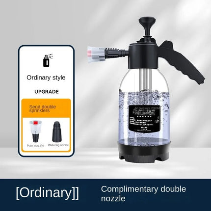 Hand Pump Sprayer for Car Wash, Foam Sprayer for Cars with 2 Nozzles