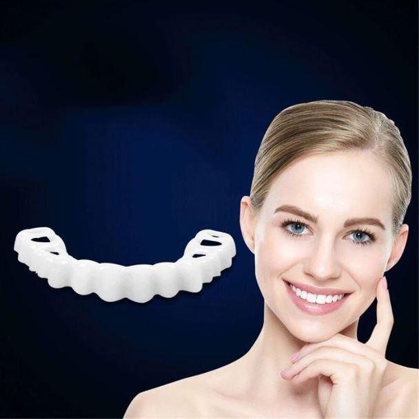 Tuzwa Snap-On Dentures – Natural-Look Temporary Teeth Cover, Adjustable Micro-Thin Reusable Cosmetic Smile Cover