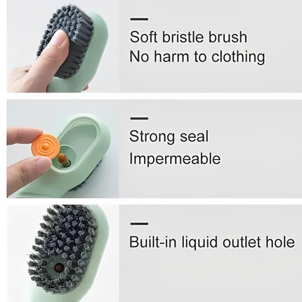 Shoe Scrubber Brush with Soap Dispenser, Shoe Cleaner for Sneakers and Floors