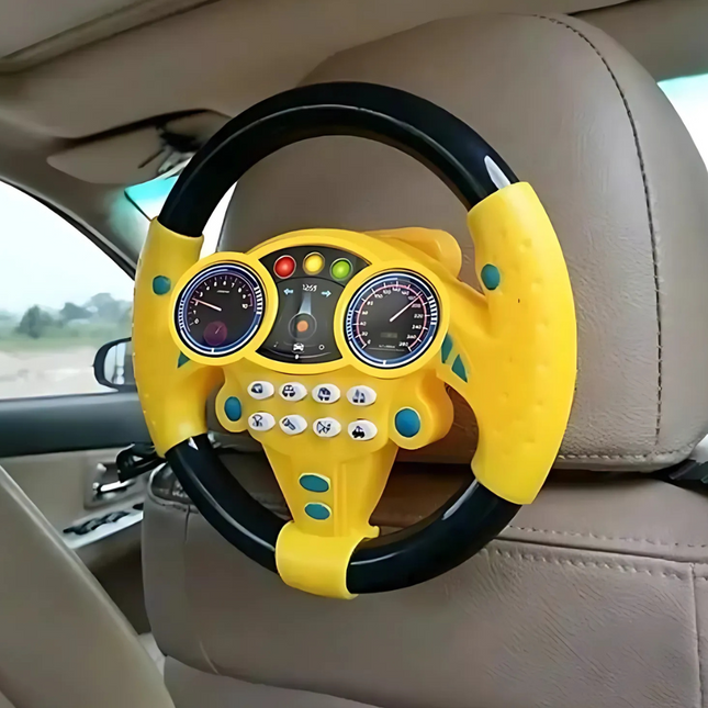 Toy Steering Wheel for Stroller, Car Seat Toy with Lights and Sounds, Infant Car Toy for High Chair