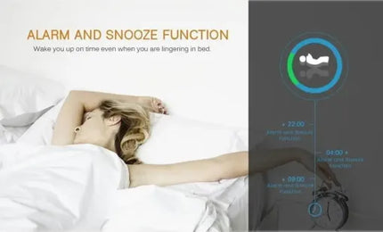 Digital Alarm Clock with Mirror and Nightlight, Battery Alarm Clock – image 9