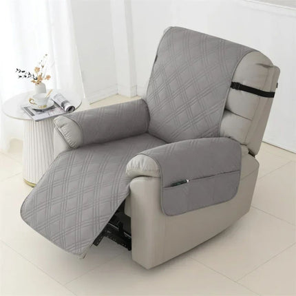 Waterproof Quilted Recliner Slipcover for Armchairs, Machine Washable Pet and Kid Friendly Chair Cover