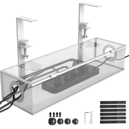 Under Desk Storage Drawer with Cable Management, mounted below a desk