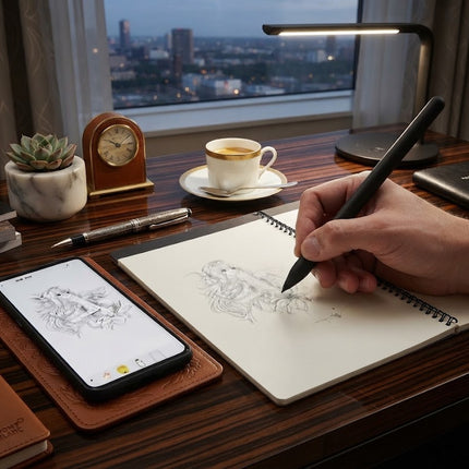 Electronic Notebook and Smart Pen Set, Erasable Reusable Notebook, Digital Notepad with Real Time Sync Smart Writing Set