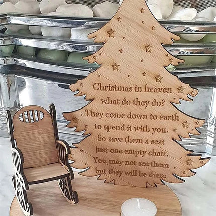 Personalized Christmas Ornament, Remembrance Gift with Rocking Chair and Candle Holder – image 9