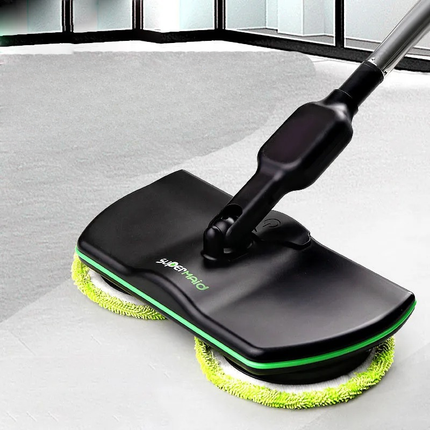 Cordless Electric Spin Mop Floor Cleaner, Floor Scrubber with Waxing Pads, Electric Mop for Hardwood and Tile Floors