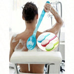 Tuzwa Exfoliating Bath Scrubber with Long Handle – Soft Bristle Body Brush for Shower, Deep Cleaning, Back Scrubbing & Gentle Exfoliation