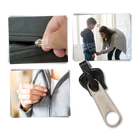 Zipper Repair Kit, Clip On Zipper Slider Replacement 6 Pack with Pull Tabs, Replacement Zipper Pull for Jeans and Coats
