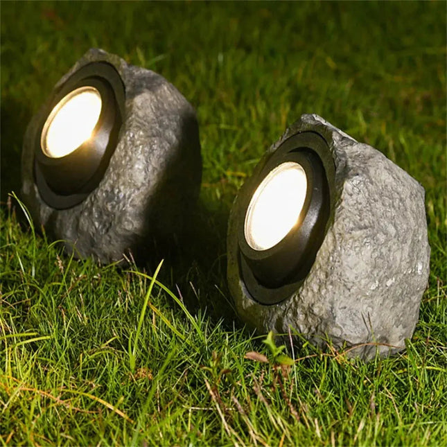 Solar Lights Outdoor for Garden, LED Solar Rock Lights for Pathway and Walkway