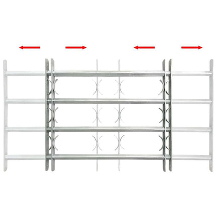 Window Security Bars, Adjustable Security Grille for Windows with 4 Crossbars